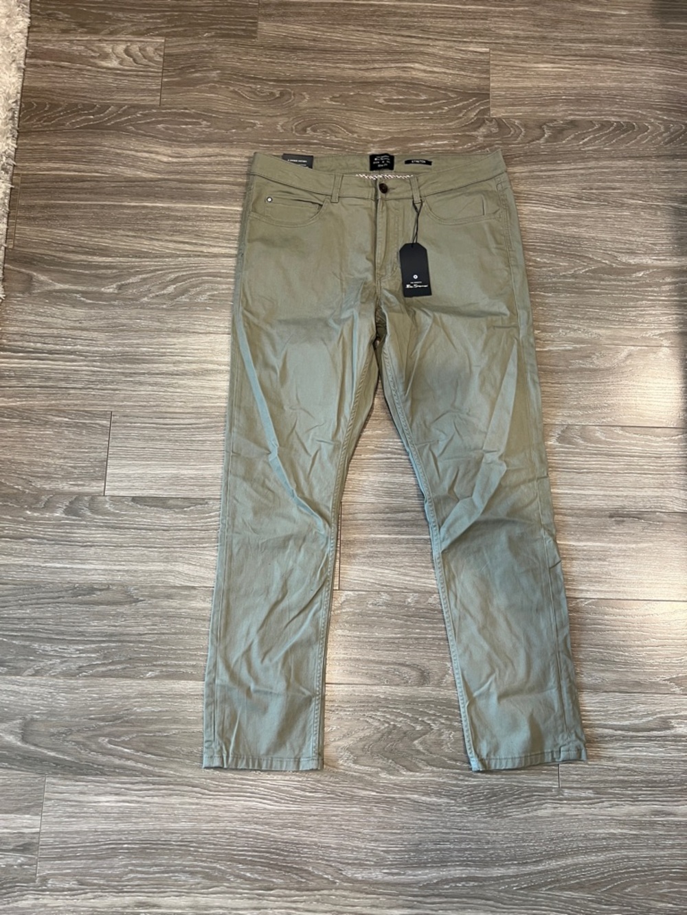 Ben Sherman Slim Olive Chino Pants